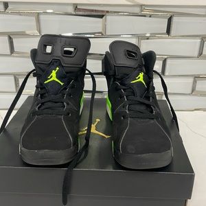 Jordan 6 Retro (ps), Black/electric green , 2Y